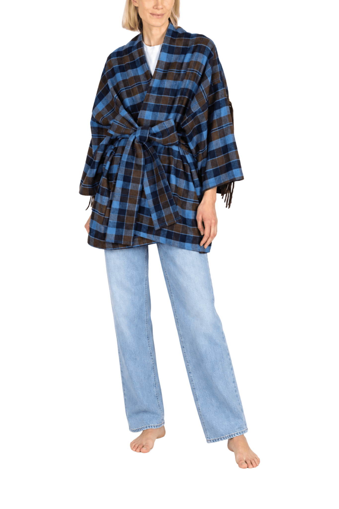 La Vie Mini Wrap Coat - Vermillion