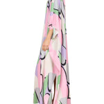 La Vie Pastel Cloud Beaded Maxi Keyhole Caftan - Vermillion