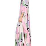 La Vie Pastel Cloud Beaded Maxi Keyhole Caftan - Vermillion
