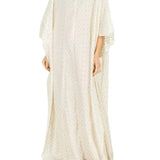 La Vie Pearl Daisy Confetti Maxi Keyhole Caftan - Vermillion