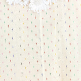 La Vie Pearl Daisy Confetti Maxi Keyhole Caftan - Vermillion