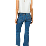 La Vie Pearl Disc Canvas A - line Top - Vermillion