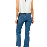 La Vie Pearl Disc Canvas A - line Top - Vermillion