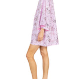 La Vie Peony Stripe Mini Open Front Caftan - Vermillion