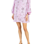 La Vie Peony Stripe Mini Open Front Caftan - Vermillion
