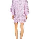 La Vie Peony Stripe Mini Open Front Caftan - Vermillion