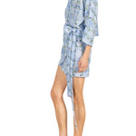 La Vie Picnic Embroidered Florals Mini Wrap Skirt - Vermillion