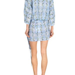 La Vie Picnic Embroidered Florals Mini Wrap Skirt - Vermillion