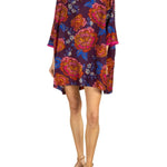 La Vie Plum Botanical Trim Mini Everyday Dress - Vermillion