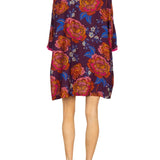 La Vie Plum Botanical Trim Mini Everyday Dress - Vermillion
