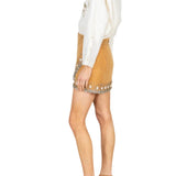 La Vie Sand Stripe Shells MIni Wrap Skirt - Vermillion