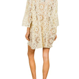 La Vie Sandbar Sequin Crochet Mini Everyday Dress - Vermillion