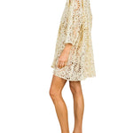 La Vie Sandbar Sequin Crochet Mini Everyday Dress - Vermillion