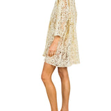 La Vie Sandbar Sequin Crochet Mini Everyday Dress - Vermillion