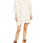 La Vie Sandy Floral Web Mini Everyday Dress - Vermillion
