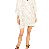 La Vie Sandy Floral Web Mini Everyday Dress - Vermillion