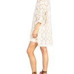 La Vie Sandy Floral Web Mini Everyday Dress - Vermillion