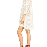 La Vie Sandy Floral Web Mini Everyday Dress - Vermillion