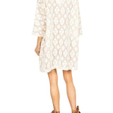 La Vie Sandy Floral Web Mini Everyday Dress - Vermillion