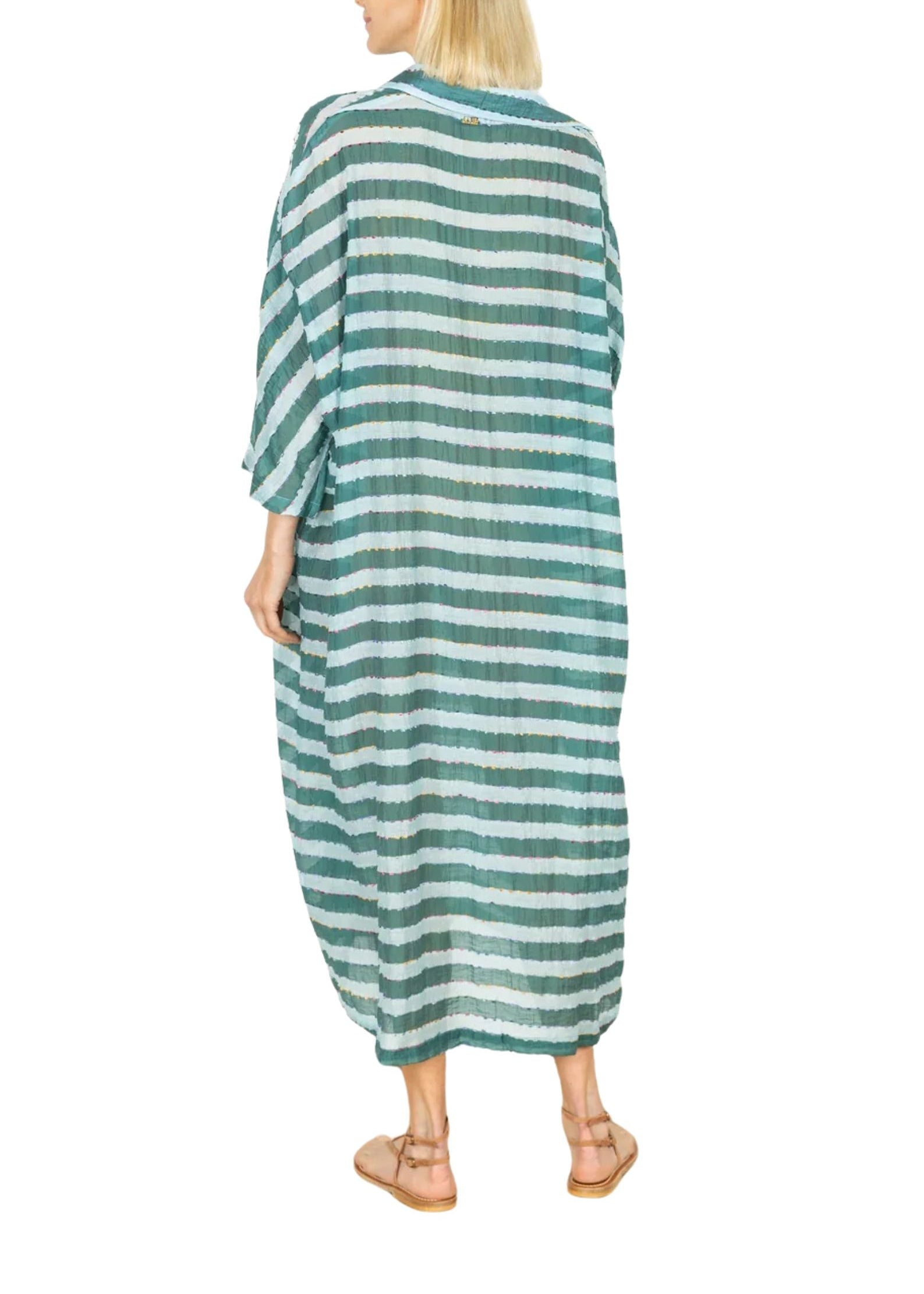 La Vie Speckled Stripe Maxi Everyday Dress - Vermillion
