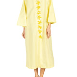 La Vie Sunny Corded Floral Maxi Open Front Caftan - Vermillion