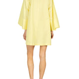 La Vie Sunny Corded Floral Mini Open Front Caftan - Vermillion