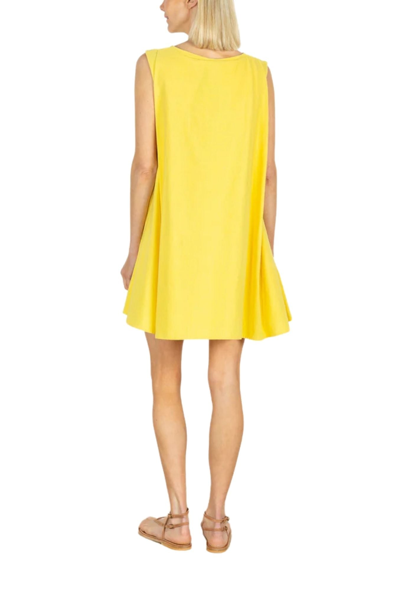 La Vie Sunshine Jewel Bow Pleat Dress - Vermillion