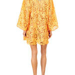 La Vie Tangerine La Vie Lace Mini Caftan - Vermillion