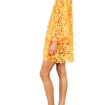 La Vie Tangerine La Vie Lace Mini Caftan - Vermillion