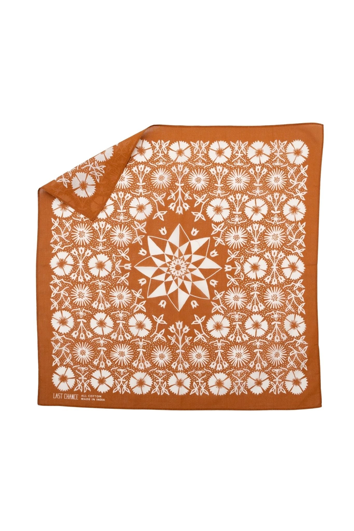 Last Chance Textiles Cotton Aster Bandana - Vermillion