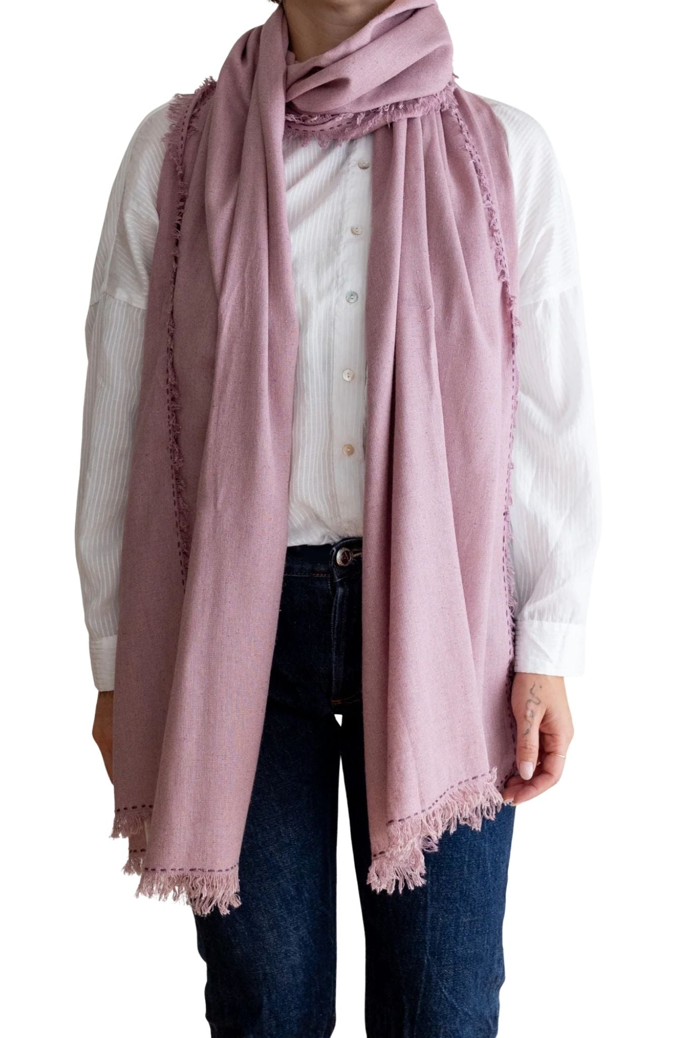 Last Chance Textiles Silk Noil Wrap Scarf - Vermillion