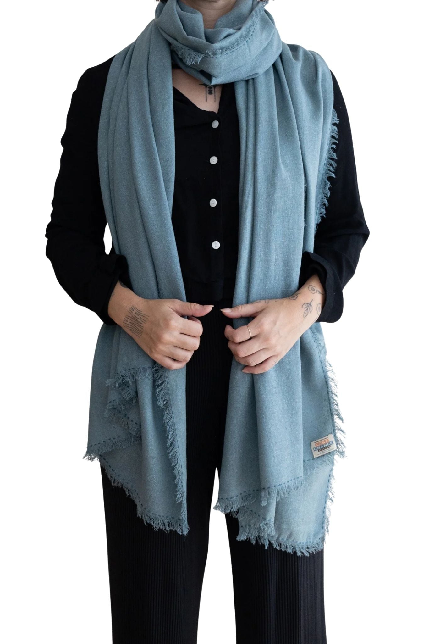 Last Chance Textiles Silk Noil Wrap Scarf - Vermillion
