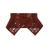 Lela Rose Leather Floral Lasercut Belt