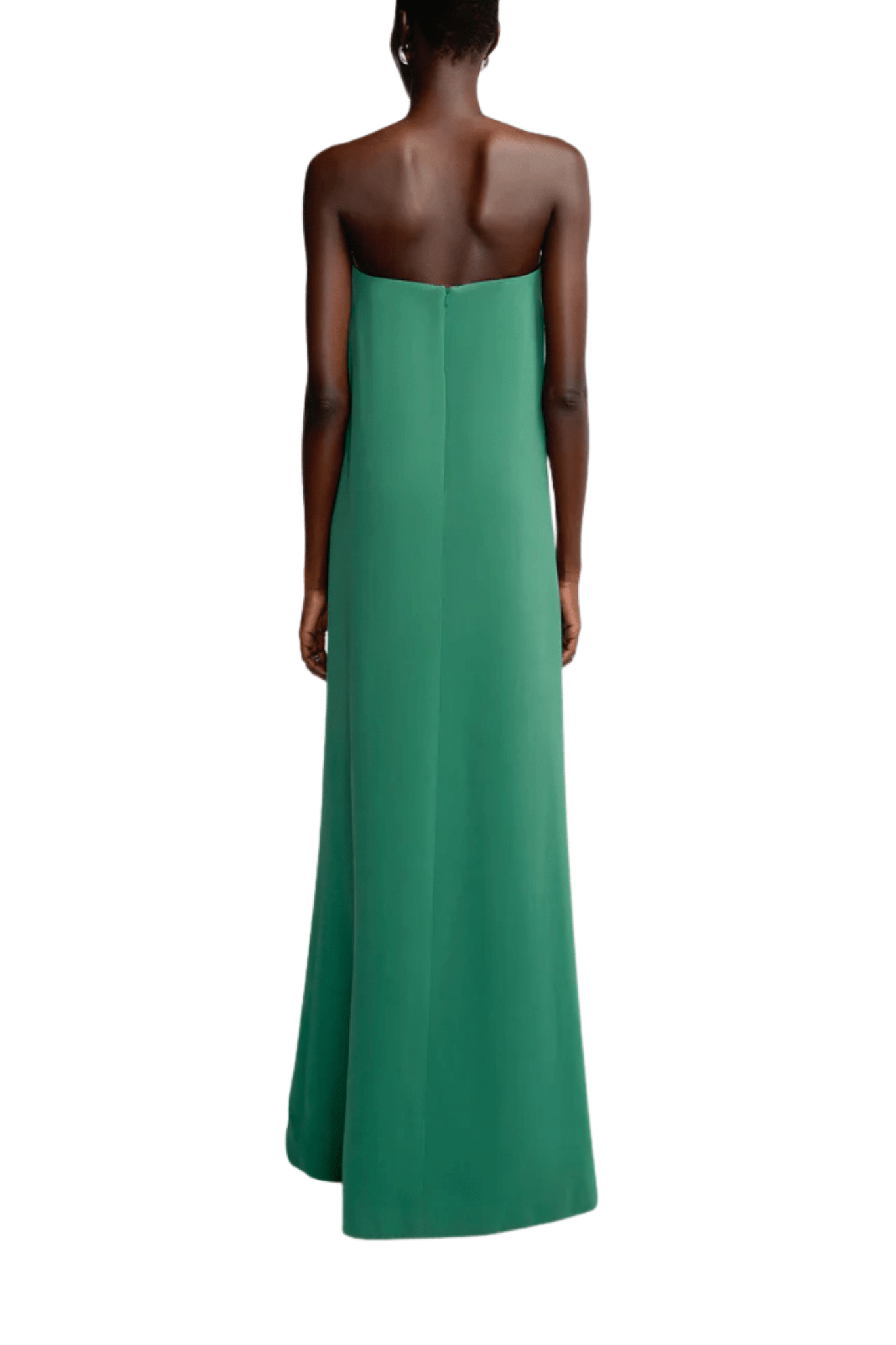 Lela Rose 3D Peony Embroidered Faille Gown - Vermillion