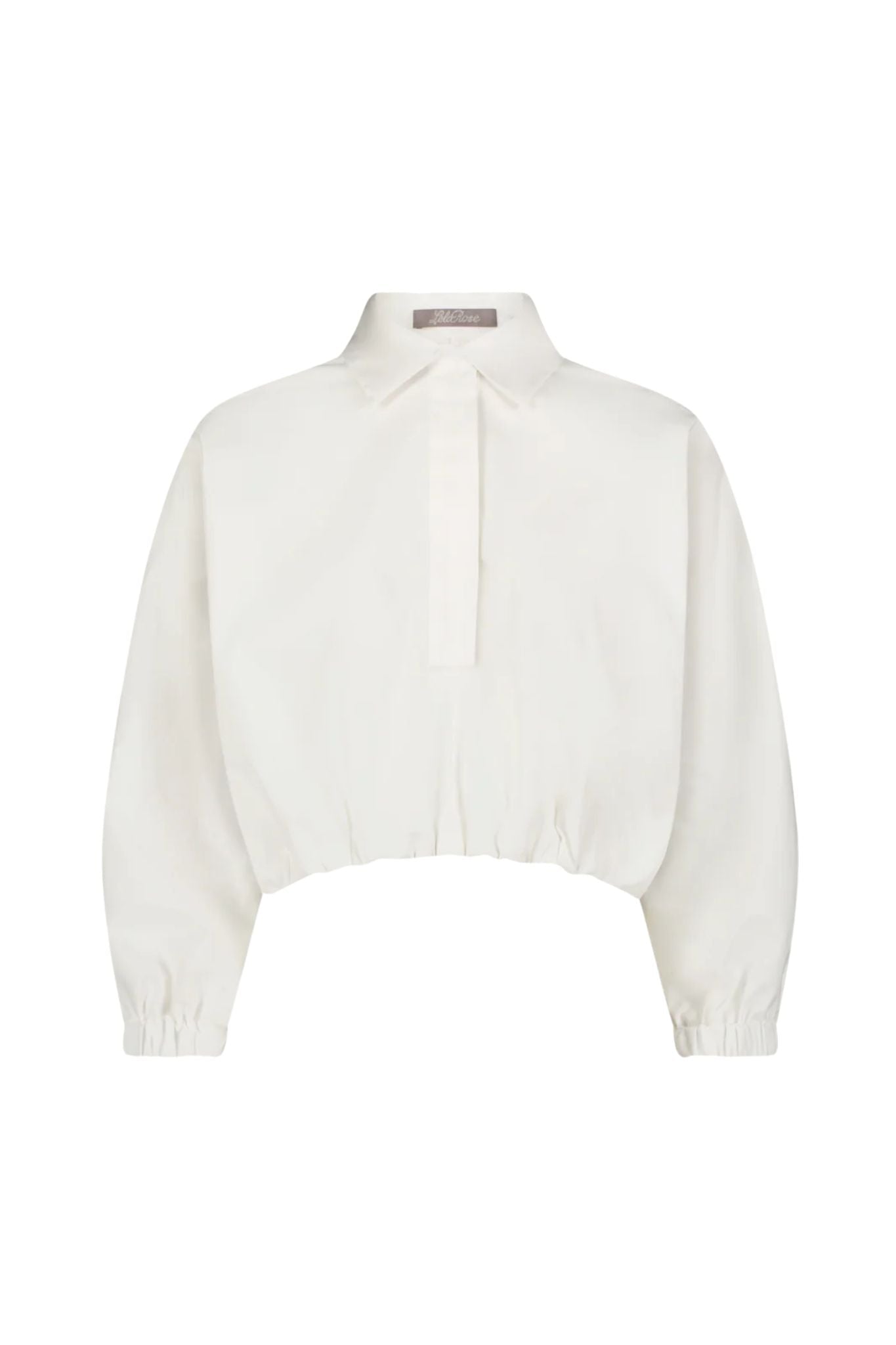Lela Rose Cotton Poplin Long Sleeve Top - Vermillion
