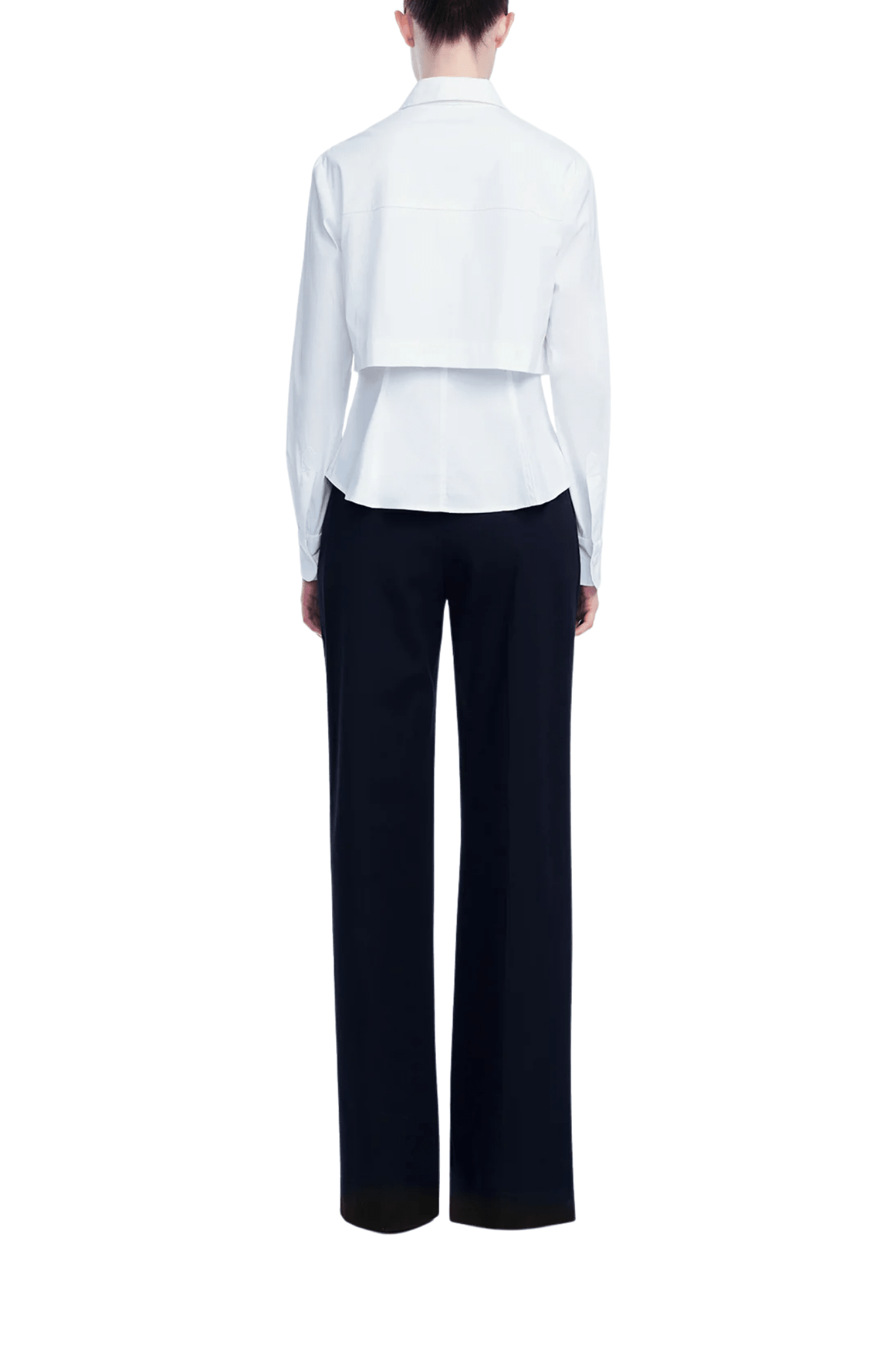 Lela Rose Cotton Poplin Shirred Sleeve Shirt - Vermillion