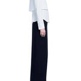 Lela Rose Cotton Poplin Shirred Sleeve Shirt - Vermillion