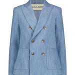 Lela Rose Denim Blazer Light Denim - Vermillion