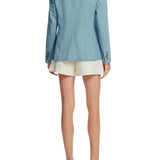 Lela Rose Denim Blazer Light Denim - Vermillion