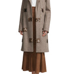 Lela Rose Fishing Lures Embroidered Boiled Wool Coat - Vermillion