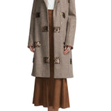 Lela Rose Fishing Lures Embroidered Boiled Wool Coat - Vermillion