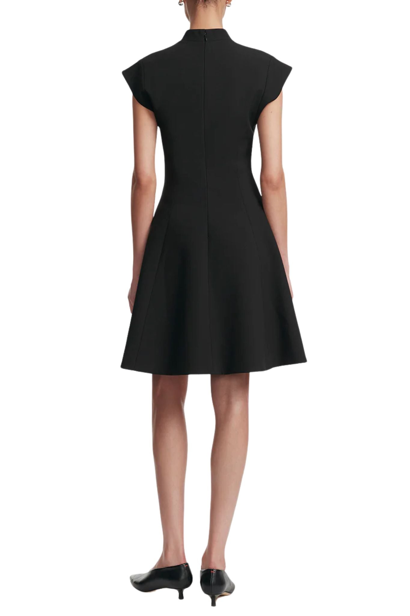 Lela Rose Fishing Lures Embroidered Stretch Twill Mini Dress - Vermillion