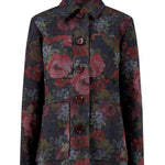 Lela Rose Floral Denim Jacket - Vermillion