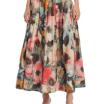 Lela Rose Floral Printed Cotton Full Skirt - Vermillion