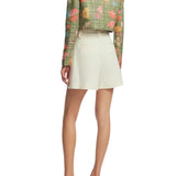 Lela Rose Floral Raffia Jacket Cactus Multi - Vermillion