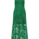 Lela Rose Lattice Guipure Lace Midi Dress - Vermillion