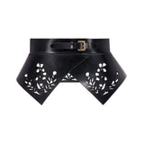 Lela Rose Leather Floral Lasercut Belt - Vermillion