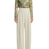 Lela Rose Linen Pant Bone - Vermillion
