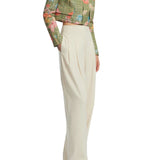Lela Rose Linen Pant Bone - Vermillion