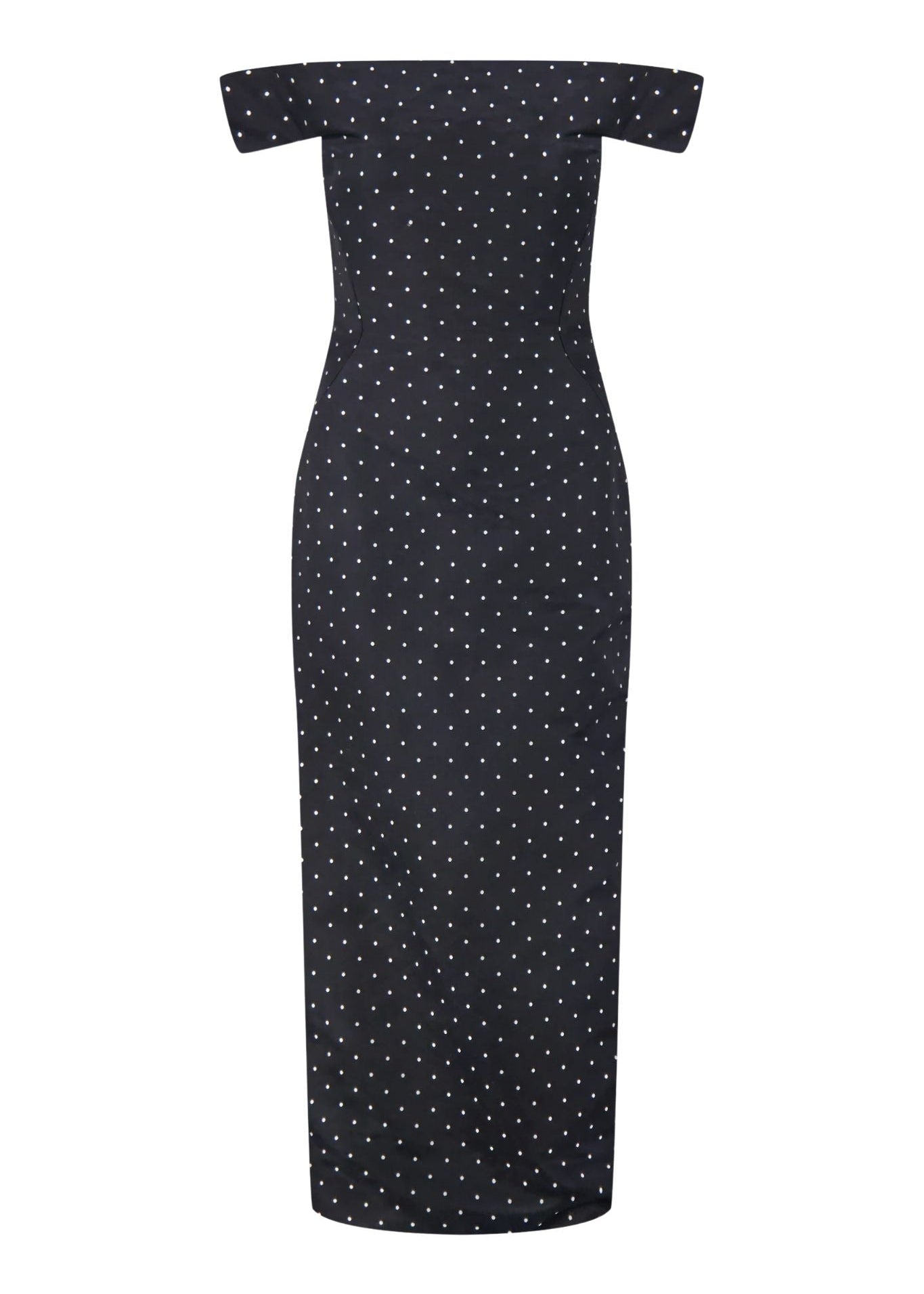 Lela Rose Polka Dot Jacquard Column Dress - Vermillion